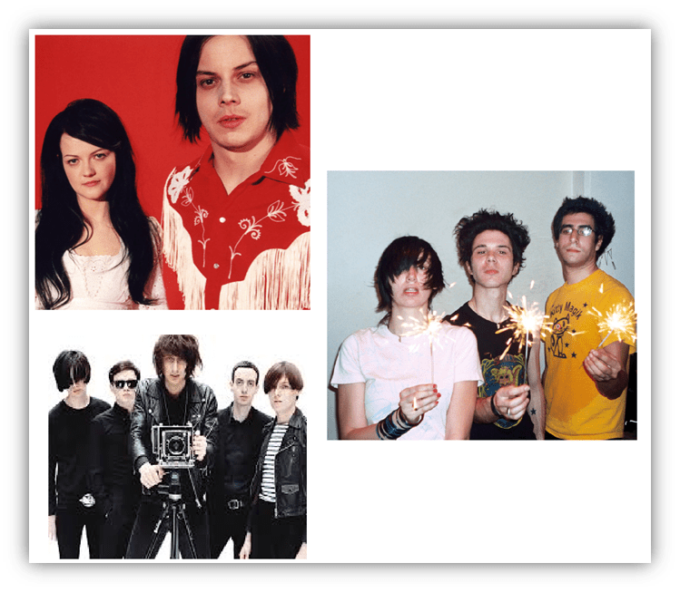 "Collage of iconic music artists showcasing diverse styles and expressions."