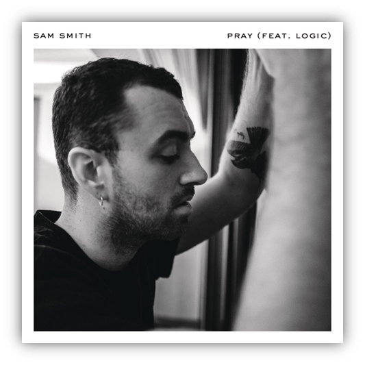 Sam Smith in a contemplative pose for "Pray" featuring Logic.