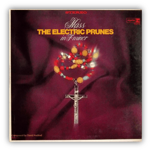 Album cover for "Mass" by The Electric Prunes, featuring a decorative cross and colorful beads.