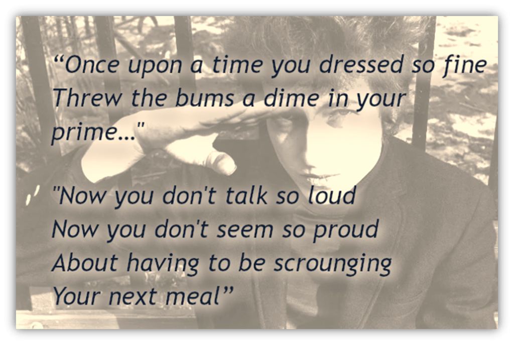 Alt text: "Black and white image of a young man saluting, with lyrics about pride and change overlaying the photo."