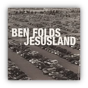 "Album cover for Ben Folds' 'Jesusland' featuring a crowded parking lot."