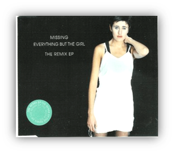 Album cover for "Missing" by Everything But the Girl, featuring a woman in a white dress.
