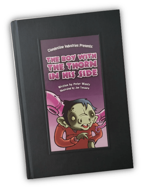 Alt text: "Cover of 'The Boy with the Thorn in His Side' by Peter Wentz, illustrated by Joe Tesauro."