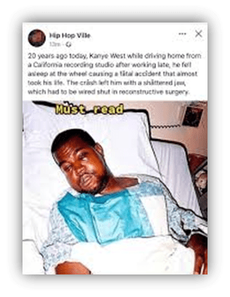 Kanye West in hospital after a serious car accident, highlighting a pivotal moment in his life.