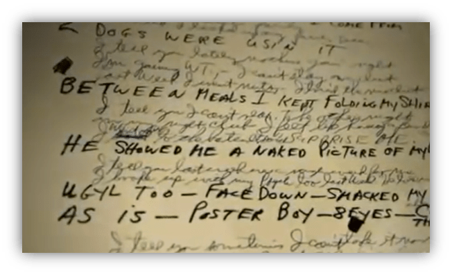 Handwritten notes with personal reflections and sketches, featuring phrases about relationships and experiences.