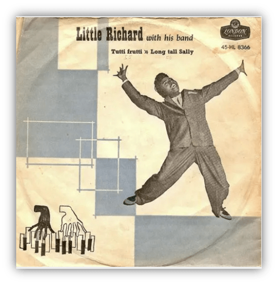 Album cover of Little Richard featuring "Tutti Frutti" and "Long Tall Sally."