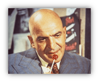 "Man in a suit enjoying a lollipop, vintage style."